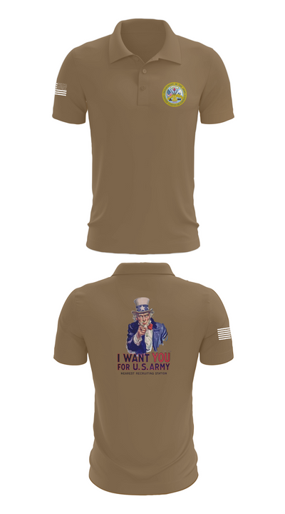 US Army I Want You 76454793 Short Sleeve Performance Polo - 7