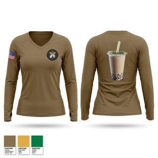Womens Long Sleeve Vneck Shirt, IRTP 26-010, Navy, Teamtime, Team time, sublimation, custom sports apparel, team uniforms, spirit wear, spiritwear, sports uniforms, custom shirts, team store, custom team store, fundraiser sports, apparel fundraiser