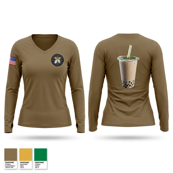 Womens Long Sleeve Vneck Shirt, IRTP 26-010, Navy, Teamtime, Team time, sublimation, custom sports apparel, team uniforms, spirit wear, spiritwear, sports uniforms, custom shirts, team store, custom team store, fundraiser sports, apparel fundraiser