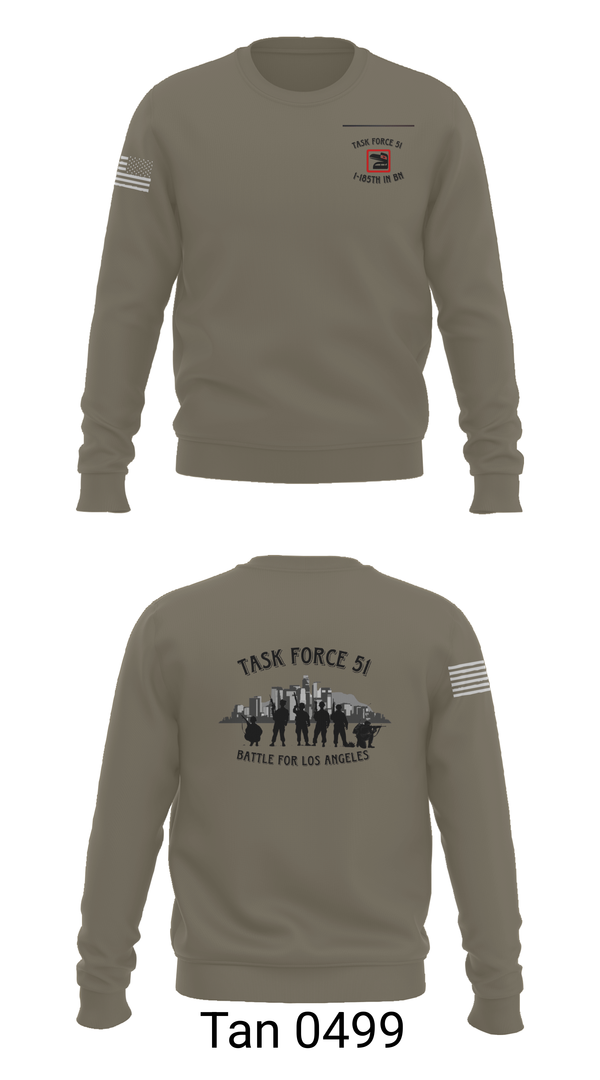 Crew Neck Sweatshirt, 1-185th IN BN, , Teamtime, Team time, sublimation, custom sports apparel, team uniforms, spirit wear, spiritwear, sports uniforms, custom shirts, team store, custom team store, fundraiser sports, apparel fundraiser