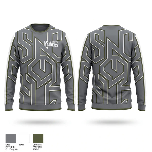 Crew Neck Sweatshirt, Silver Creek Raiders, Tennis, Teamtime, Team time, sublimation, custom sports apparel, team uniforms, spirit wear, spiritwear, sports uniforms, custom shirts, team store, custom team store, fundraiser sports, apparel fundraiser