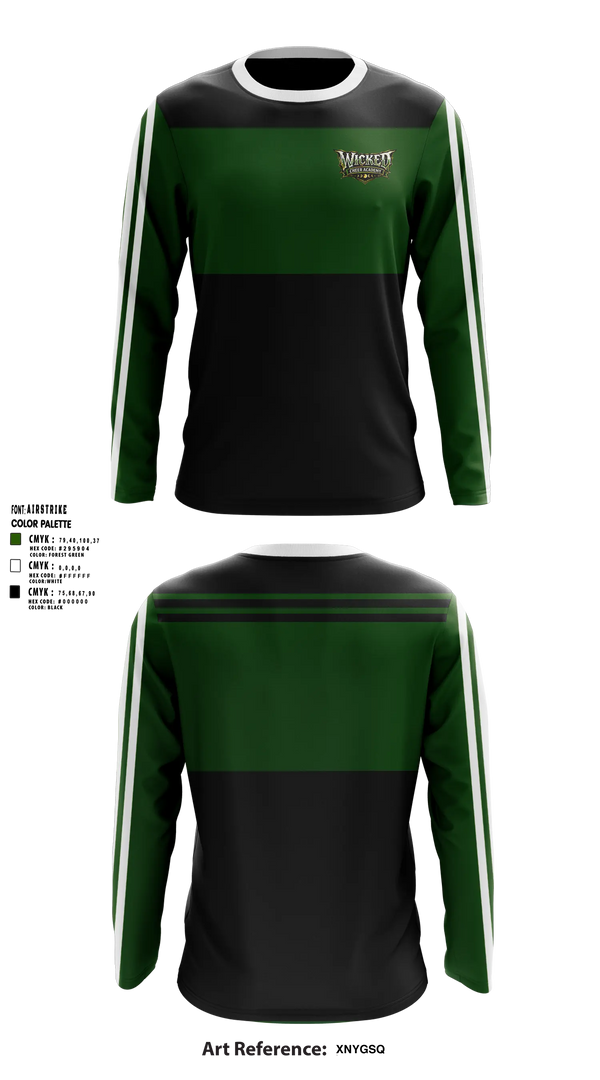 Long Sleeve Performance Shirt, Wicked Cheer Academy, Cheer, Teamtime, Team time, sublimation, custom sports apparel, team uniforms, spirit wear, spiritwear, sports uniforms, custom shirts, team store, custom team store, fundraiser sports, apparel fundraiser