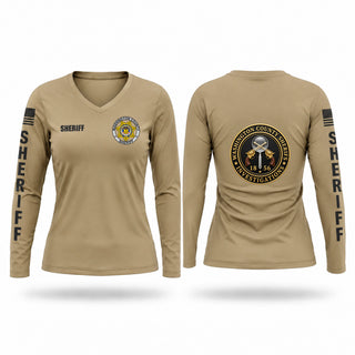 Womens Long Sleeve Vneck Shirt, Washington County Sheriff’s Office, Police, Teamtime, Team time, sublimation, custom sports apparel, team uniforms, spirit wear, spiritwear, sports uniforms, custom shirts, team store, custom team store, fundraiser sports, apparel fundraiser