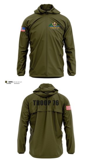 Windbreaker, Troop 76, , Teamtime, Team time, sublimation, custom sports apparel, team uniforms, spirit wear, spiritwear, sports uniforms, custom shirts, team store, custom team store, fundraiser sports, apparel fundraiser