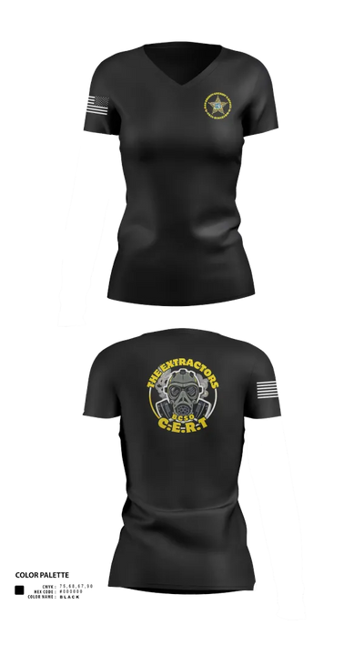 Extractors 11007960 Women's Short Sleeve V-neck Shirt - 20