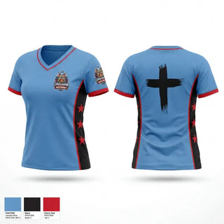 Womens Short Sleeve Vneck Shirt, Crossover Hoops Bulldoge, Men's Basketball, Teamtime, Team time, sublimation, custom sports apparel, team uniforms, spirit wear, spiritwear, sports uniforms, custom shirts, team store, custom team store, fundraiser sports, apparel fundraiser