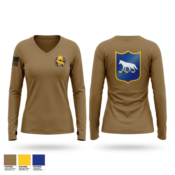 Womens Long Sleeve Vneck Shirt, JFHQ, Army, Teamtime, Team time, sublimation, custom sports apparel, team uniforms, spirit wear, spiritwear, sports uniforms, custom shirts, team store, custom team store, fundraiser sports, apparel fundraiser