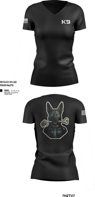Womens Short Sleeve Vneck Shirt, Willoughby K9, Police, Teamtime, Team time, sublimation, custom sports apparel, team uniforms, spirit wear, spiritwear, sports uniforms, custom shirts, team store, custom team store, fundraiser sports, apparel fundraiser