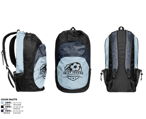 Gear Bag, Idiot Jokers, Men's Soccer, Teamtime, Team time, sublimation, custom sports apparel, team uniforms, spirit wear, spiritwear, sports uniforms, custom shirts, team store, custom team store, fundraiser sports, apparel fundraiser