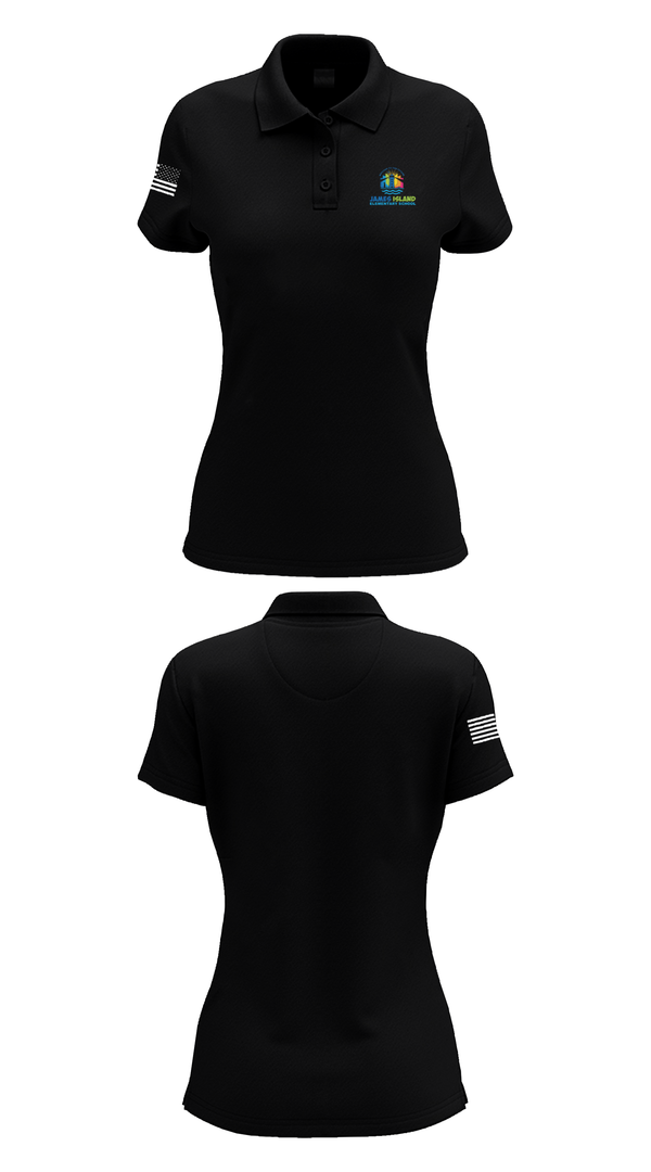 Womens Short Sleeve Performance Polo, James Island Elementary School, Spirit Store, Teamtime, Team time, sublimation, custom sports apparel, team uniforms, spirit wear, spiritwear, sports uniforms, custom shirts, team store, custom team store, fundraiser sports, apparel fundraiser