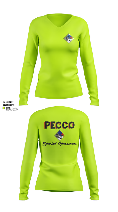 PECCO 69010364 Women's Long Sleeve V-neck Shirt - 6