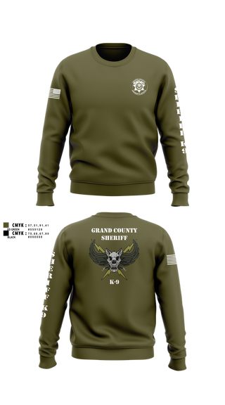 Crew Neck Sweatshirt, GCSO K9, Police, Teamtime, Team time, sublimation, custom sports apparel, team uniforms, spirit wear, spiritwear, sports uniforms, custom shirts, team store, custom team store, fundraiser sports, apparel fundraiser