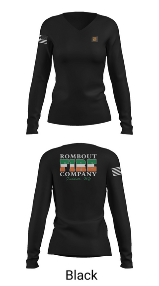 Womens Long Sleeve Vneck Shirt, Rombout Fire Company, Fire Department, Teamtime, Team time, sublimation, custom sports apparel, team uniforms, spirit wear, spiritwear, sports uniforms, custom shirts, team store, custom team store, fundraiser sports, apparel fundraiser