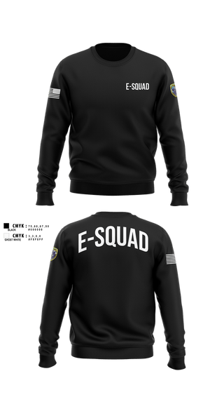 Crew Neck Sweatshirt, E-Squad, Police, Teamtime, Team time, sublimation, custom sports apparel, team uniforms, spirit wear, spiritwear, sports uniforms, custom shirts, team store, custom team store, fundraiser sports, apparel fundraiser
