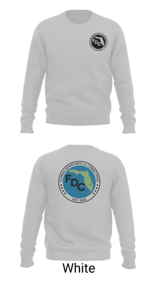 Crew Neck Sweatshirt, Florida Department of Corrections, Police, Teamtime, Team time, sublimation, custom sports apparel, team uniforms, spirit wear, spiritwear, sports uniforms, custom shirts, team store, custom team store, fundraiser sports, apparel fundraiser
