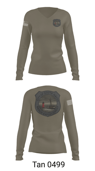 Womens Long Sleeve Vneck Shirt, South Haven Beach Enforcement, Police, Teamtime, Team time, sublimation, custom sports apparel, team uniforms, spirit wear, spiritwear, sports uniforms, custom shirts, team store, custom team store, fundraiser sports, apparel fundraiser