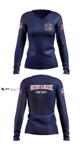 Mountainside Fire Department 9834864 Women's Long Sleeve V-neck Shirt - 1