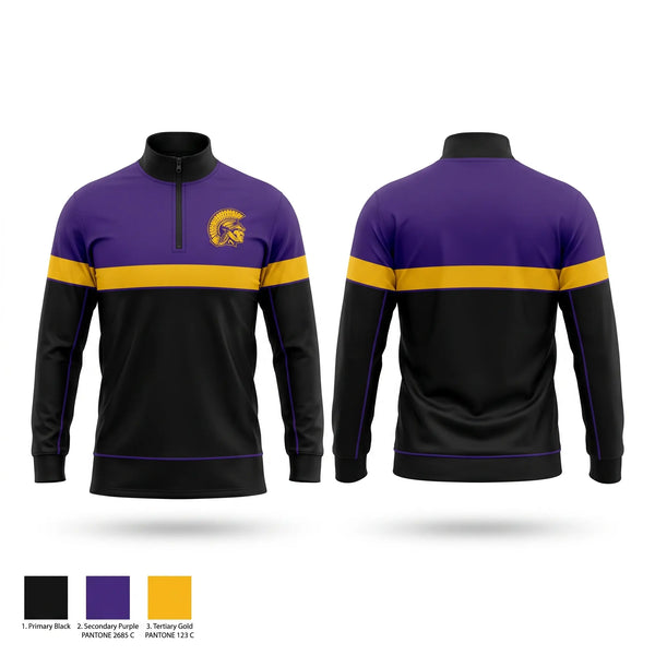 Quarter Zip Jacket, Trojans, Men's Basketball, Teamtime, Team time, sublimation, custom sports apparel, team uniforms, spirit wear, spiritwear, sports uniforms, custom shirts, team store, custom team store, fundraiser sports, apparel fundraiser