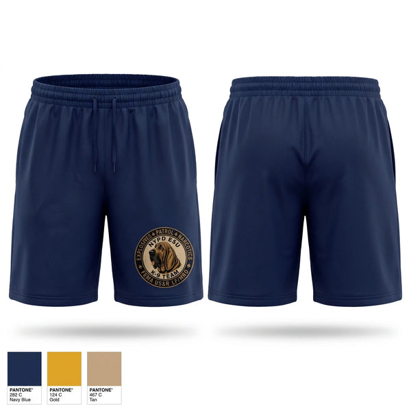 Athletic Shorts With Pockets, NYPD ESU BLOODHOUND, Police, Teamtime, Team time, sublimation, custom sports apparel, team uniforms, spirit wear, spiritwear, sports uniforms, custom shirts, team store, custom team store, fundraiser sports, apparel fundraiser