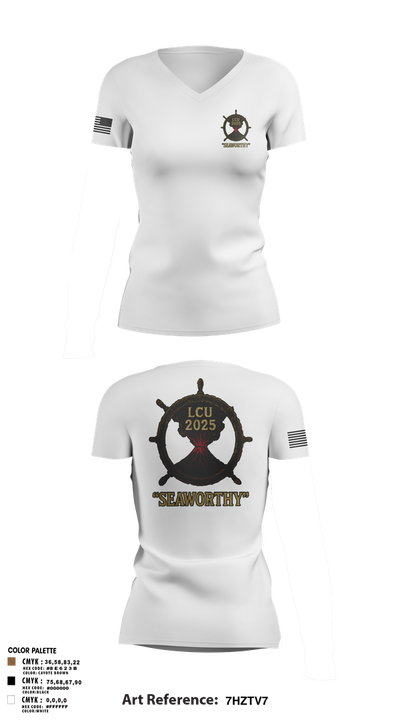 LCU 2025 kings mountain 57455496 Women's Short Sleeve V-neck Shirt - 2