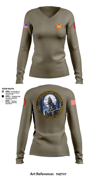 Womens Long Sleeve Vneck Shirt, FHL Garrison 2, , Teamtime, Team time, sublimation, custom sports apparel, team uniforms, spirit wear, spiritwear, sports uniforms, custom shirts, team store, custom team store, fundraiser sports, apparel fundraiser