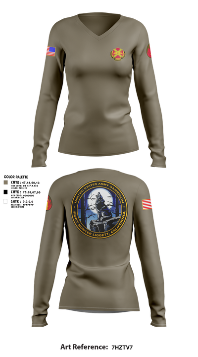 FHL Garrison 2 21208804 Women's Long Sleeve V-neck Shirt - 1