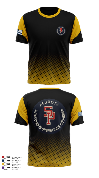 AFJROTC MS-081 DRONE TEAM 88778530 Short Sleeve Performance Shirt - 9