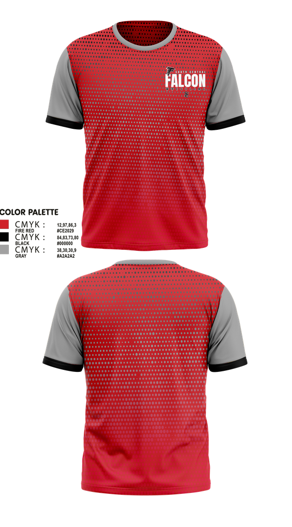 Short Sleeve Performance Shirt, Soutch Central High School Falcons, Wrestling, Teamtime, Team time, sublimation, custom sports apparel, team uniforms, spirit wear, spiritwear, sports uniforms, custom shirts, team store, custom team store, fundraiser sports, apparel fundraiser