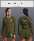 1st Combat Engineer Battalion 65310985 Women's Long Sleeve V-neck Shirt - 1