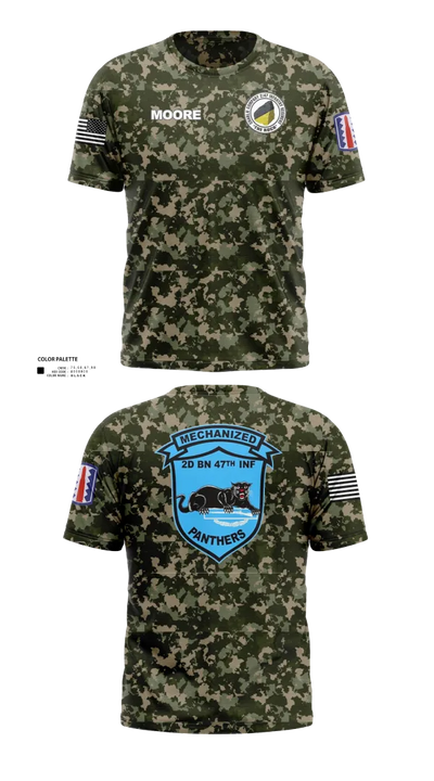 C Co 2-47 197th Infantry Brigade 20243468 Old School Cotton Feel Shirt - 21