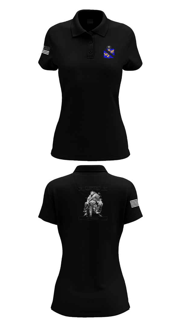 Womens Short Sleeve Performance Polo, 1-306th IN BN, , Teamtime, Team time, sublimation, custom sports apparel, team uniforms, spirit wear, spiritwear, sports uniforms, custom shirts, team store, custom team store, fundraiser sports, apparel fundraiser