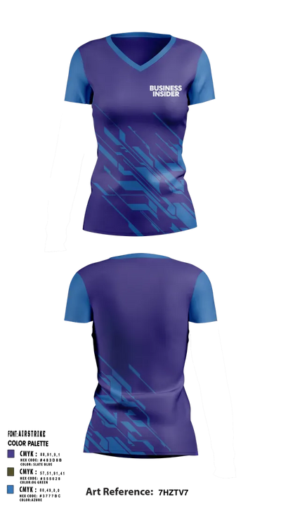 3422 37375745 Women's Short Sleeve V-neck Shirt - 1