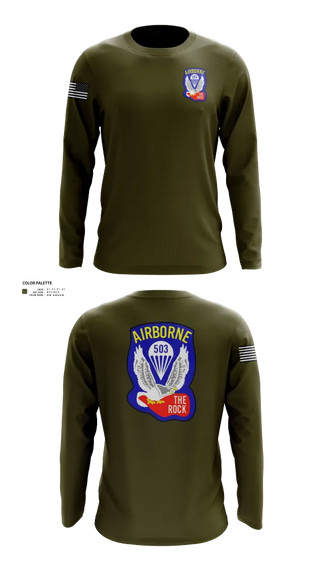Long Sleeve Performance Shirt, 1st Battalion 503rd Infantry Regiment, , Teamtime, Team time, sublimation, custom sports apparel, team uniforms, spirit wear, spiritwear, sports uniforms, custom shirts, team store, custom team store, fundraiser sports, apparel fundraiser