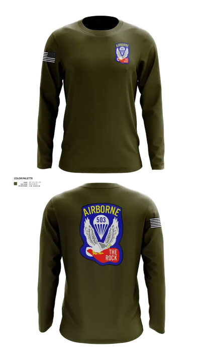 1st Battalion 503rd Infantry Regiment 53542236 Long Sleeve Performance Shirt 22