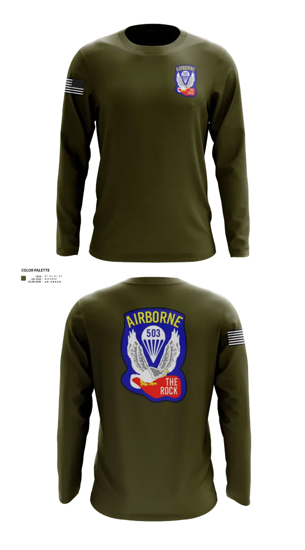 Long Sleeve Performance Shirt, 1st Battalion 503rd Infantry Regiment, , Teamtime, Team time, sublimation, custom sports apparel, team uniforms, spirit wear, spiritwear, sports uniforms, custom shirts, team store, custom team store, fundraiser sports, apparel fundraiser