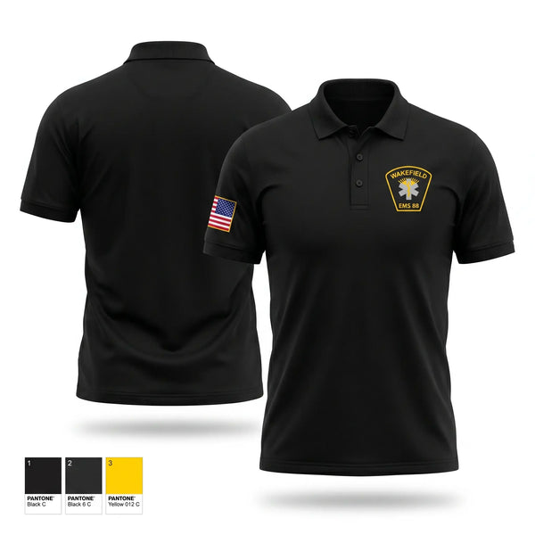 Short Sleeve Performance Polo, Wakefield EMS, EMS/EMT, Teamtime, Team time, sublimation, custom sports apparel, team uniforms, spirit wear, spiritwear, sports uniforms, custom shirts, team store, custom team store, fundraiser sports, apparel fundraiser