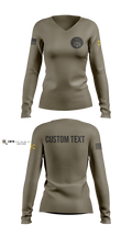 Bravo Company, 401st Cyber Battalion 75539801 Women's Long Sleeve V-neck Shirt - 4