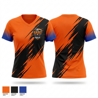 Womens Short Sleeve Vneck Shirt, SASC, Women's Soccer, Teamtime, Team time, sublimation, custom sports apparel, team uniforms, spirit wear, spiritwear, sports uniforms, custom shirts, team store, custom team store, fundraiser sports, apparel fundraiser