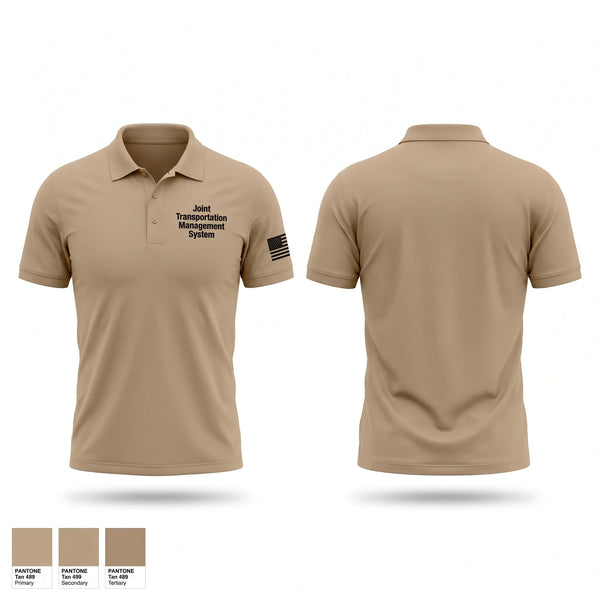 Short Sleeve Performance Polo, Joint Transportation Management System, Air Force, Teamtime, Team time, sublimation, custom sports apparel, team uniforms, spirit wear, spiritwear, sports uniforms, custom shirts, team store, custom team store, fundraiser sports, apparel fundraiser