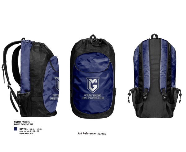 Gear Bag, Valley Sports Academy Guardians, Spirit Store, Teamtime, Team time, sublimation, custom sports apparel, team uniforms, spirit wear, spiritwear, sports uniforms, custom shirts, team store, custom team store, fundraiser sports, apparel fundraiser