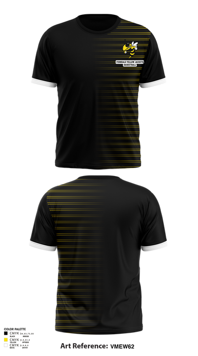 Ferndale Yellow Jackets 93326074 Short Sleeve Performance Shirt - 2