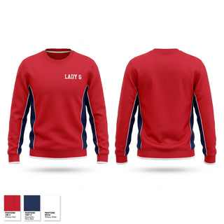 Crew Neck Sweatshirt, Lady G, Softball, Teamtime, Team time, sublimation, custom sports apparel, team uniforms, spirit wear, spiritwear, sports uniforms, custom shirts, team store, custom team store, fundraiser sports, apparel fundraiser