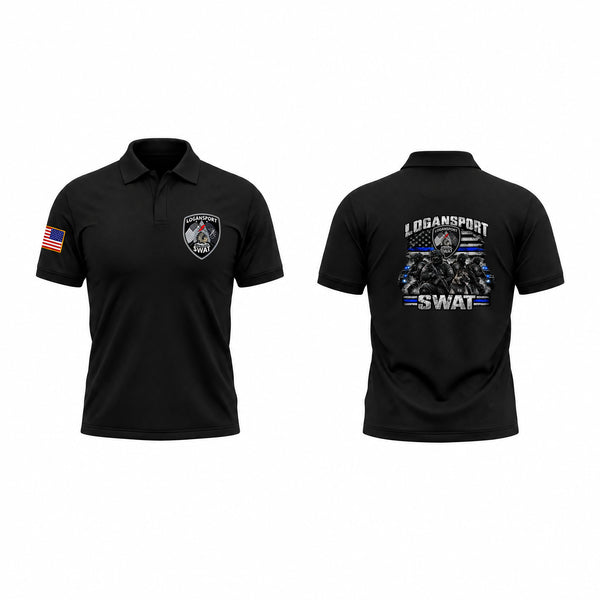 Short Sleeve Performance Polo, Logansport Swat, Police, Teamtime, Team time, sublimation, custom sports apparel, team uniforms, spirit wear, spiritwear, sports uniforms, custom shirts, team store, custom team store, fundraiser sports, apparel fundraiser