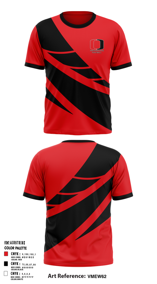 Short Sleeve Performance Shirt, Odessa R-VII Bulldogs Football, , Teamtime, Team time, sublimation, custom sports apparel, team uniforms, spirit wear, spiritwear, sports uniforms, custom shirts, team store, custom team store, fundraiser sports, apparel fundraiser