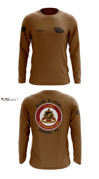 Long Sleeve Performance Shirt, 851st Transportation Company, Army, Teamtime, Team time, sublimation, custom sports apparel, team uniforms, spirit wear, spiritwear, sports uniforms, custom shirts, team store, custom team store, fundraiser sports, apparel fundraiser