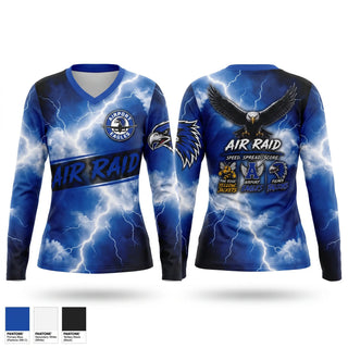 Womens Long Sleeve Vneck Shirt, Airport C-team, , Teamtime, Team time, sublimation, custom sports apparel, team uniforms, spirit wear, spiritwear, sports uniforms, custom shirts, team store, custom team store, fundraiser sports, apparel fundraiser