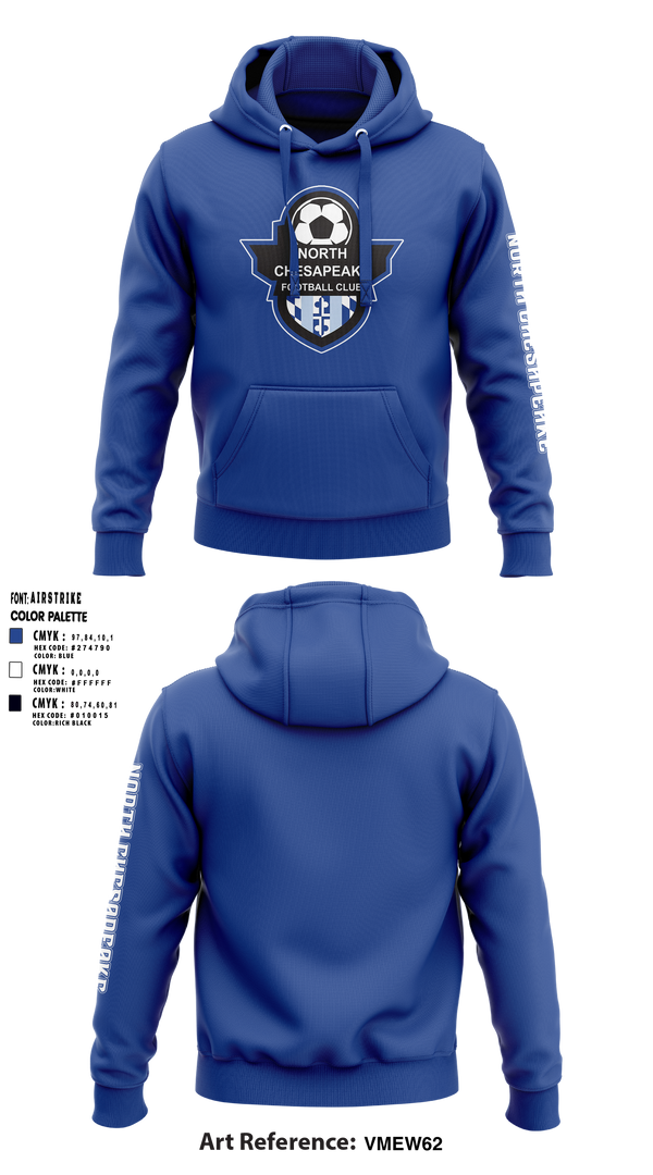 Hoodie, North Chesapeake Football Club, Men's Soccer, Teamtime, Team time, sublimation, custom sports apparel, team uniforms, spirit wear, spiritwear, sports uniforms, custom shirts, team store, custom team store, fundraiser sports, apparel fundraiser