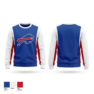 Crew Neck Sweatshirt, Buffalo Bills Wheelchair Football, Ice Hockey, Teamtime, Team time, sublimation, custom sports apparel, team uniforms, spirit wear, spiritwear, sports uniforms, custom shirts, team store, custom team store, fundraiser sports, apparel fundraiser