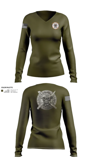 Womens Long Sleeve Vneck Shirt, Marine wing support squadron 273, , Teamtime, Team time, sublimation, custom sports apparel, team uniforms, spirit wear, spiritwear, sports uniforms, custom shirts, team store, custom team store, fundraiser sports, apparel fundraiser