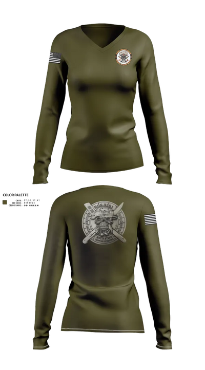 Marine wing support squadron 273 21344026 Women's Long Sleeve V-neck Shirt - 21